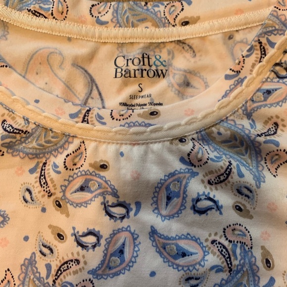 Women Paisley Pajamas - Blue and Cream - Picture 5 of 5